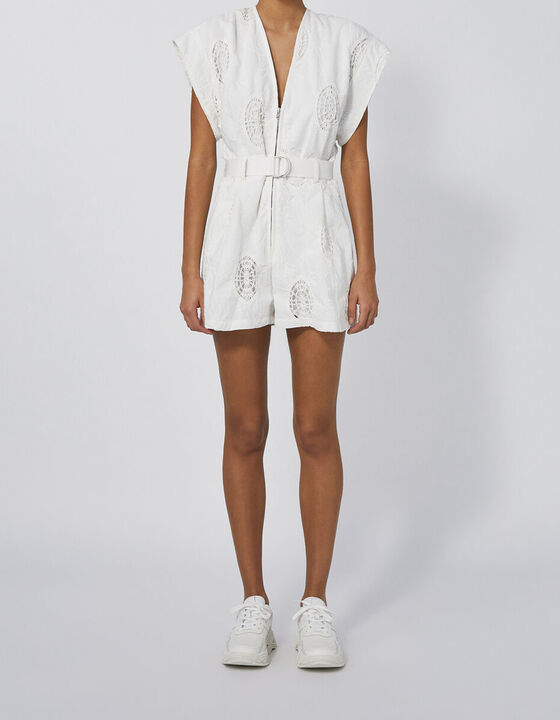FALWEN PLAYSUIT WITH CROCHET DETAILS